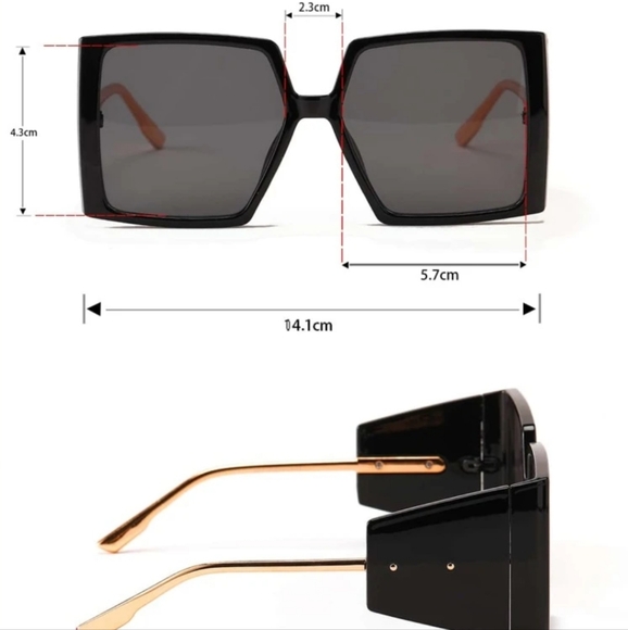 💎Green Square Framed Boho Fashion Sunglasses💎 - Picture 3 of 5